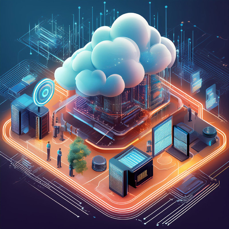 Home Abstract Image representing Microsoft 365 Cloud Services